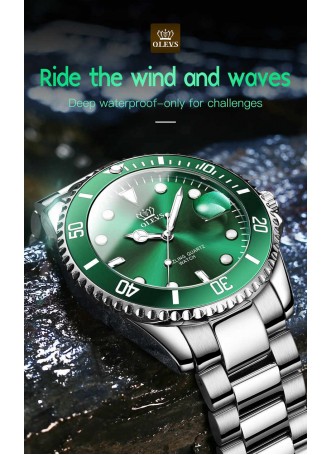 Quartz watch night light waterproof men watch